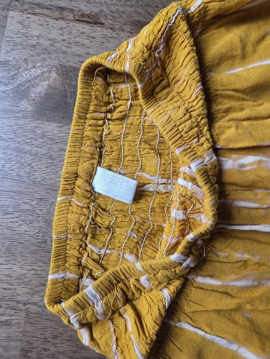 Mustard Yellow Tie-Dye Harem Pants - Picture 5 of 10